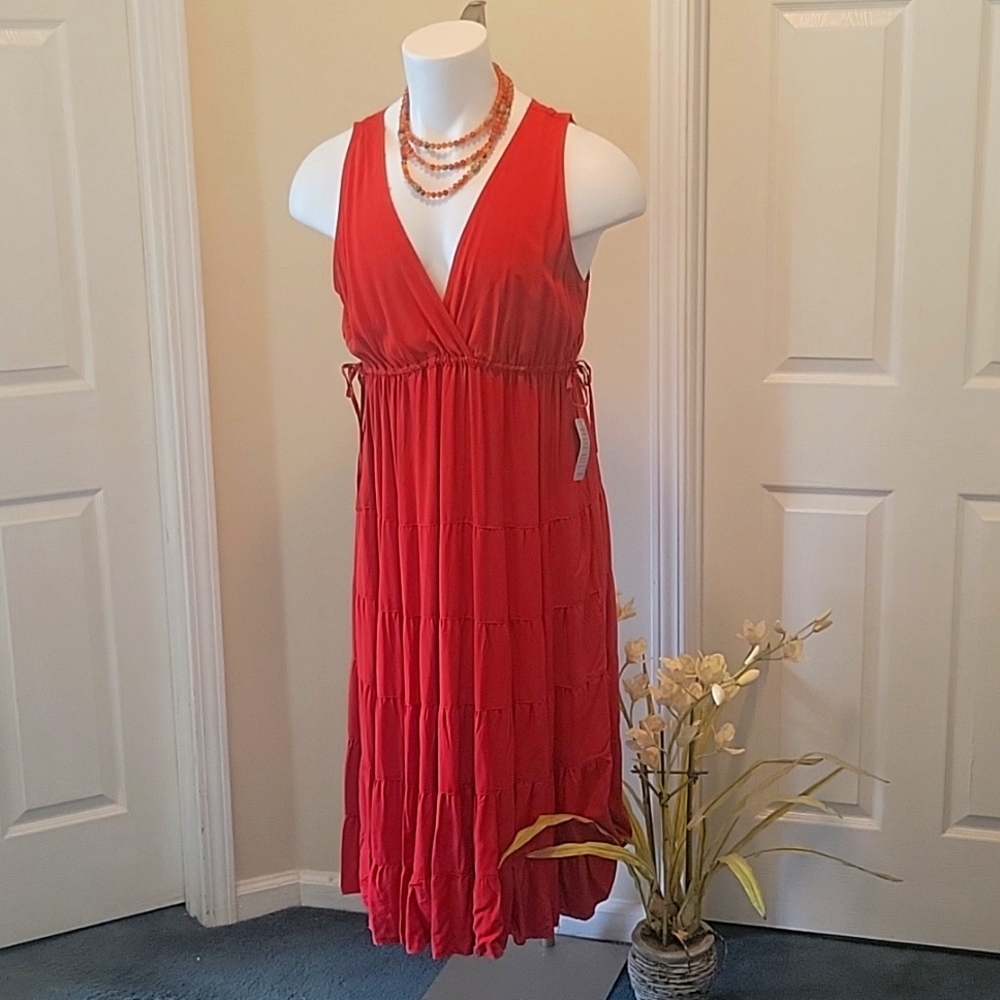 Max Studio Maxi Sun Dress Terracotta - Picture 3 of 3